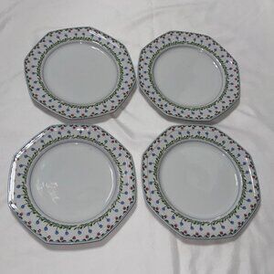4 Mikasa Younger Than Springtime Bali Hai L9405 Salad Plates #4050